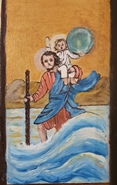św. Krzysztof niesie Chrustusa